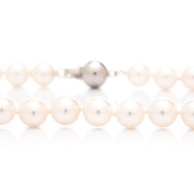 Certified Natural White Hanadama Pearl Earrings  8085 mm