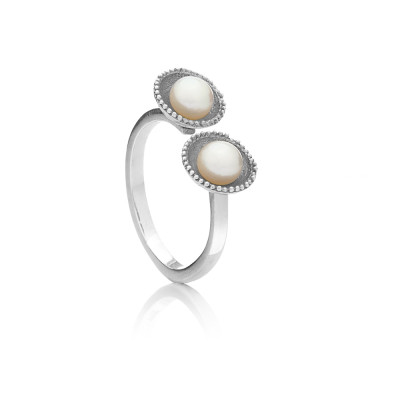 Sukkhi Amazing Silver Oxidised Pearl Ring for Women - Sukkhi.com
